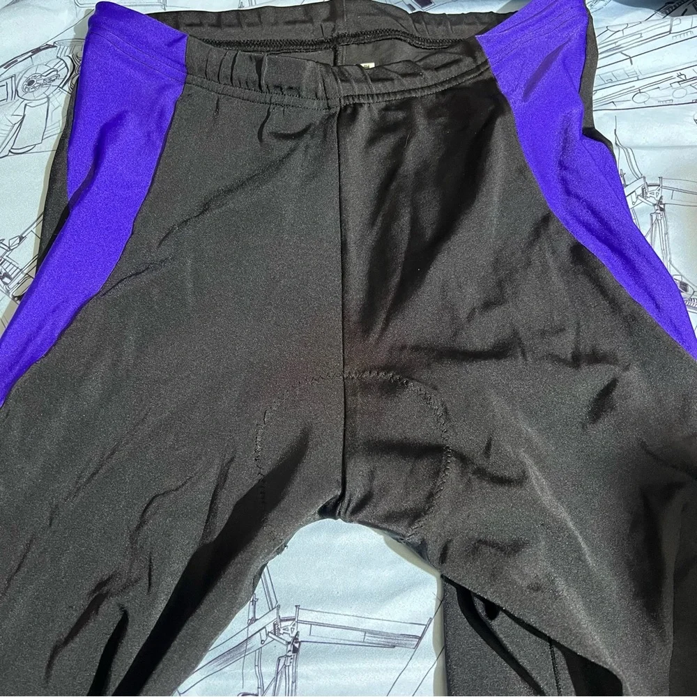 Vintage Canari Black and Purple Cycling Shorts - Picture 8 of 9